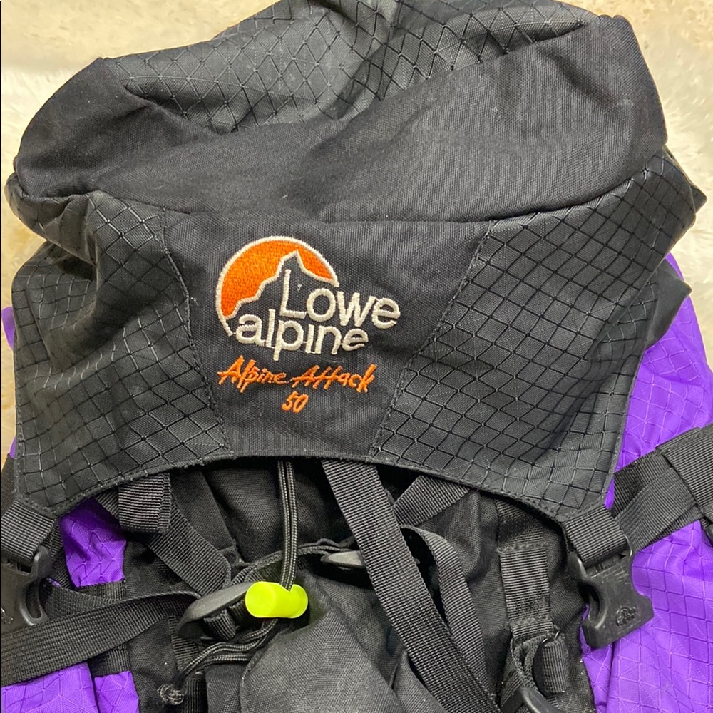 Alpine Black and Purple Adventure Backpack - Picture 2 of 9